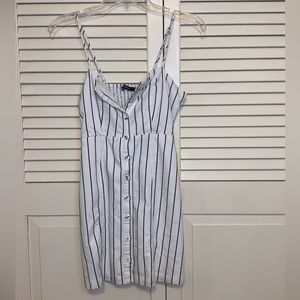 striped linen dress